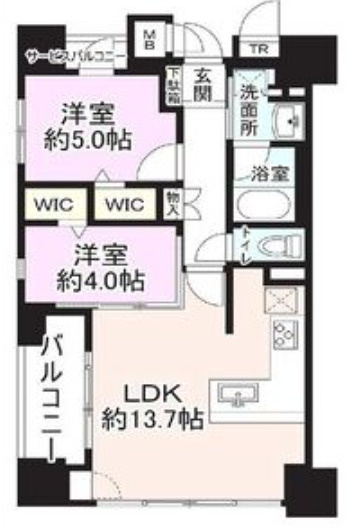 プレミスト堺筋本町ラディーナの間取り