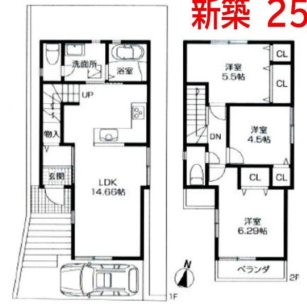 垂水区青山台２丁目新築戸建の間取り