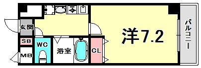 エスポワール三宮ＰＡＲＴⅡの間取り