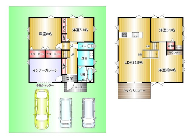 和歌山市栄谷　中古一戸建ての間取り