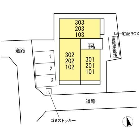 ヴィラージュ　ＡＲＫの区画図