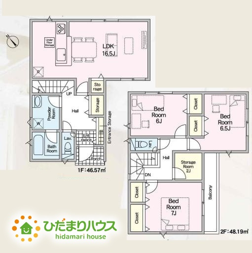 上尾市地頭方第3　新築戸建　クレイドル01の間取り