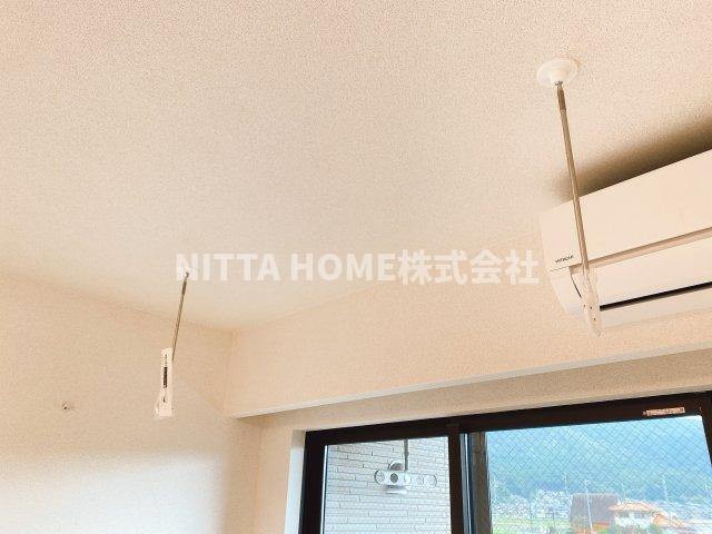 イリアの設備|室内物干しを設置しています◎