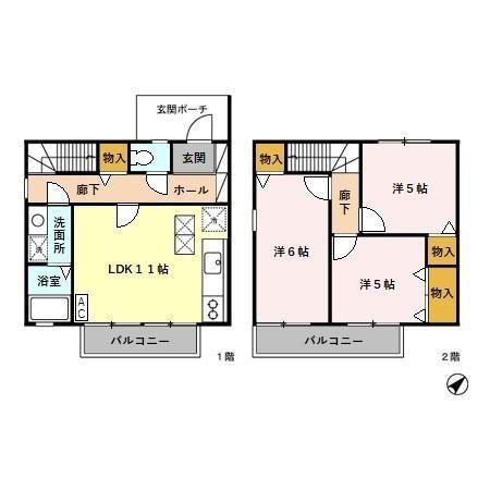 【間取り】 | メゾンメルベーユＭ(メゾンメルベーユエム)
