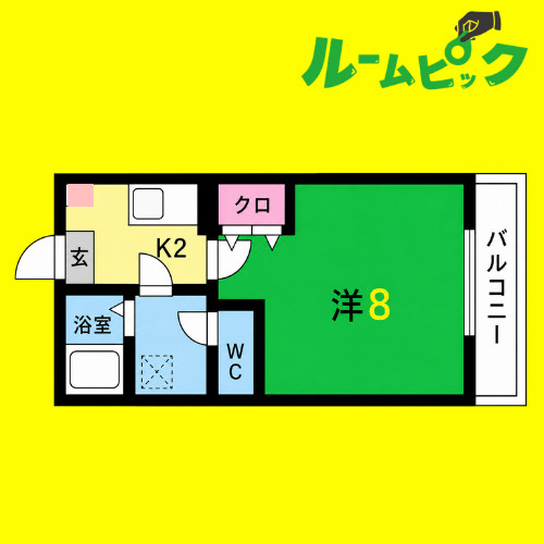 クレフラスト大曽根北A棟　名古屋市賃貸　仲介手数料無料の間取り