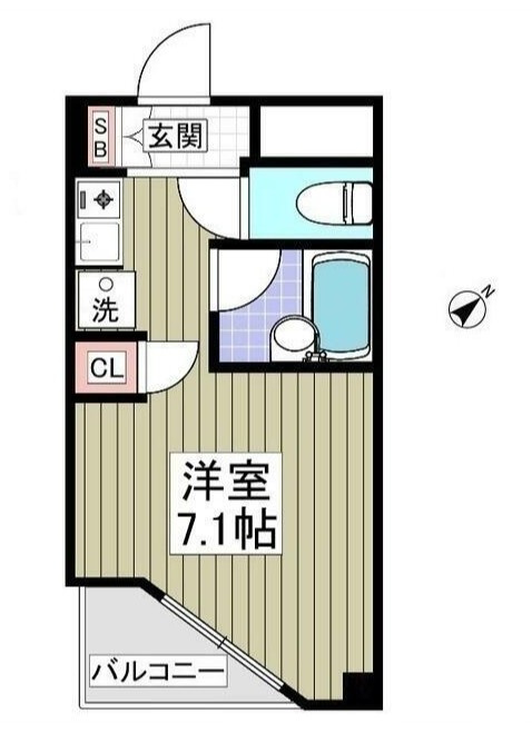 調布市多摩川４丁目の賃貸マンションの間取り