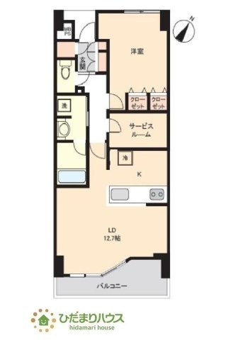 【間取り】 | 水戸市梅香1丁目　中古マンション　Gコート梅香　 | 2階部分で陽当たり良好。