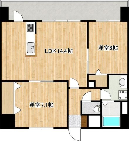クロノス39京町本丁の間取り
