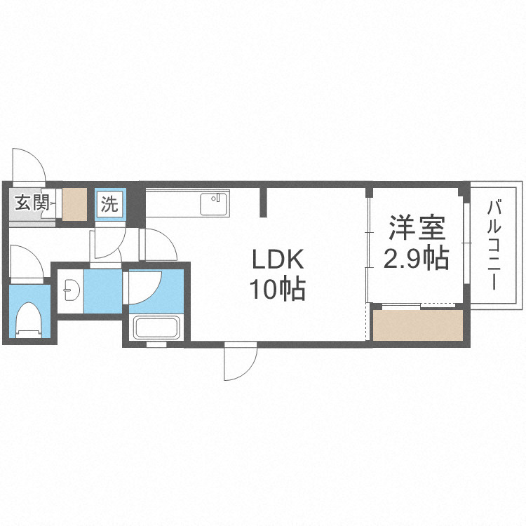 シーズンフラッツ阿波座 の間取り