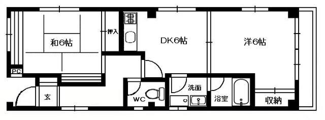 【間取り】 | 六軒町サンハイツ
