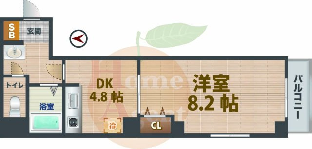 【間取り】 | FLATone新中野 | 1DKのお部屋です。