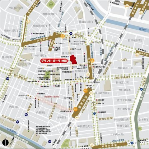 グランド・ガーラ神田の地図