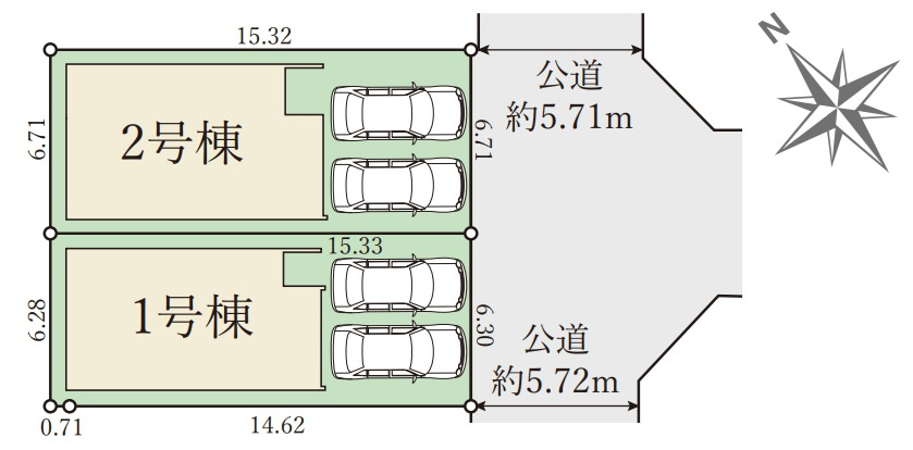 明石市貴崎1丁目の区画図