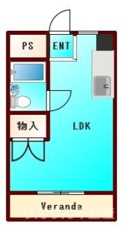 【間取り】 | ハイツ万代5