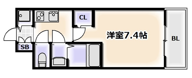 【間取り】 | エグゼ難波南V