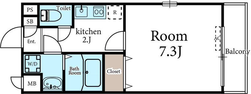 アンプルールフェール十条の間取り