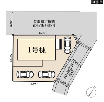 第1石岡市石岡　新築戸建の区画図|敷地広々、地盤調査済みで安心。駐車や生活動線も快適です。