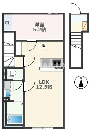 （仮称）嘉島町新築アパートの間取り