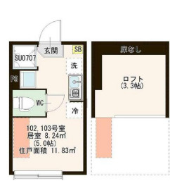  グロワール明大前の間取り