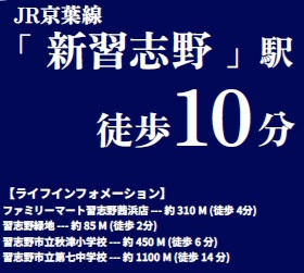 習志野市秋津5丁目519②の周辺