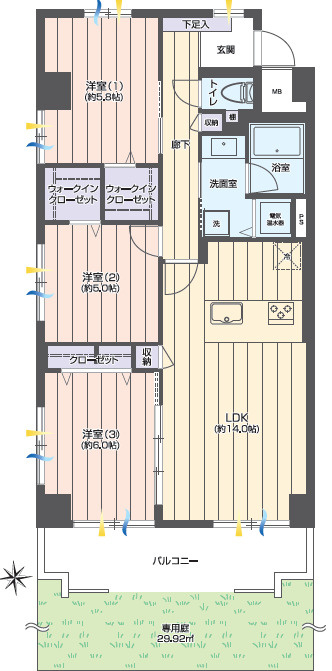 シャルマン東品川の間取り
