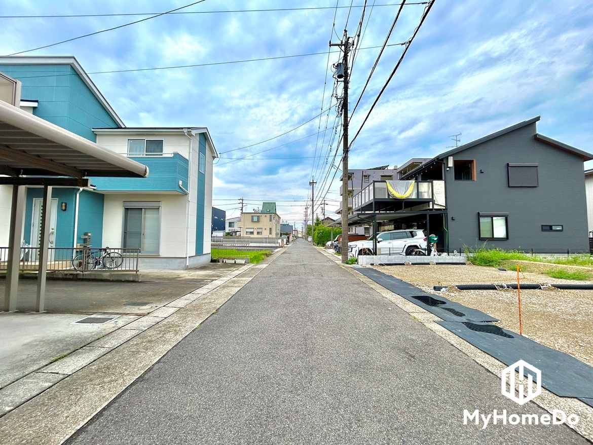 北区中味鋺　2期の前面道路含む現地写真
