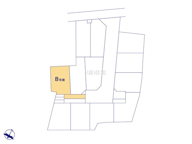 【新築分譲住宅】川越市南大塚3丁目の区画図
