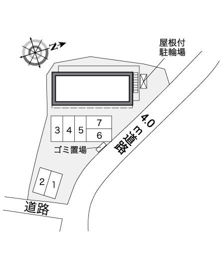 広島市佐伯区三宅５丁目のアパートの区画図|画像4