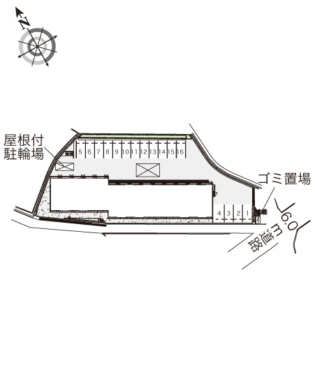 廿日市市宮島口２丁目のアパートの区画図|画像4