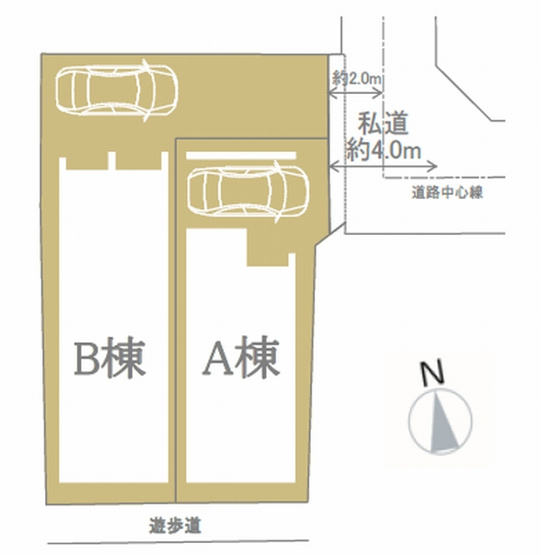 【区画図】 | 杉並区南荻窪３丁目　新築戸建て　A号棟 | A号棟：荻窪駅徒歩9分の好立地、都心へのアクセスも快適