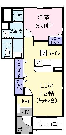【間取り】 | ファイン・ヒルA