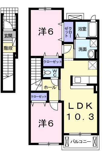 【間取り】 | サウスセブンⅠ