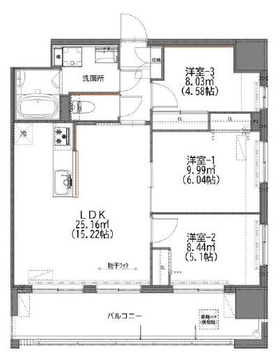 マイコート日野新町の間取り