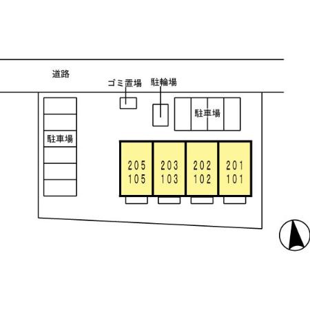 プリシェール壱番館の区画図
