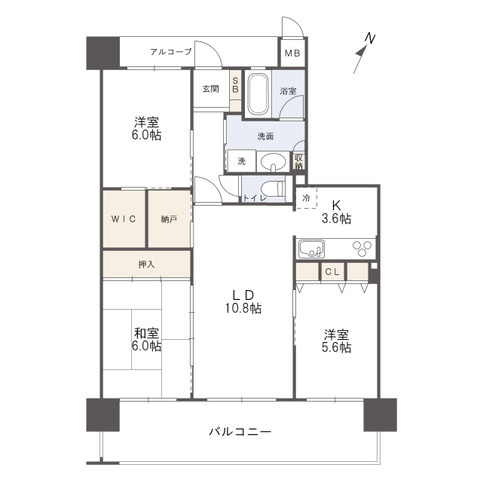 アルファスマート丸亀城西の間取り