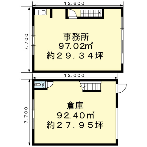 蔀屋本町倉庫付月事務所Ａの間取り