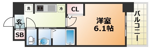 エステムコート三宮EASTⅣザ・フロントの間取り