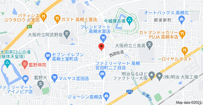 メロディーハイツ高槻1の地図