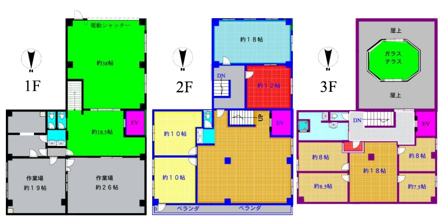 大阪市東住吉区今川３丁目の工場の間取り