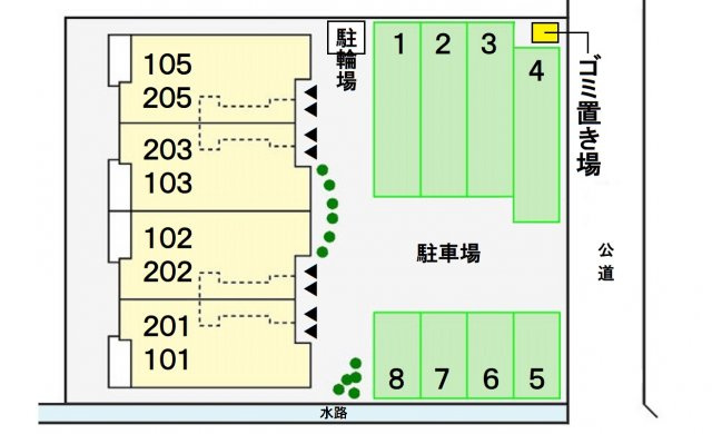 グランツの駐車場