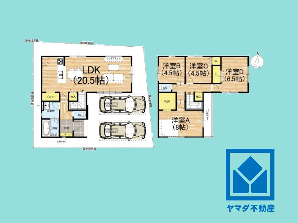 京田辺市草内山科　1期の間取り