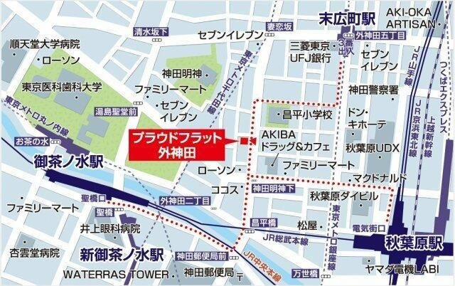プラウドフラット外神田の地図