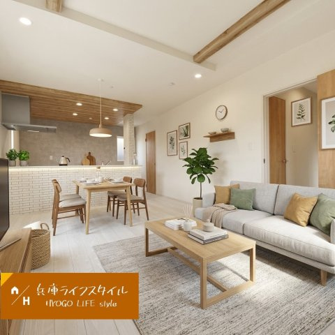 清瀬台の居間・リビング|家具設置AIイメージ図です