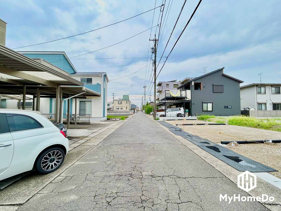 北区中味鋺　2期の前面道路含む現地写真