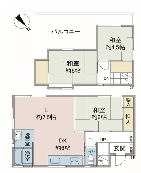 【間取り】 | 鶴ヶ島市脚折　中古戸建