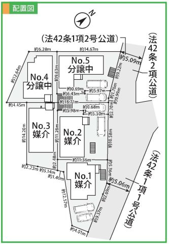 【横浜市都筑区池辺町2102-1新築戸建て】★仲介手数料無料★（都田小学校・都田中学校）の区画図