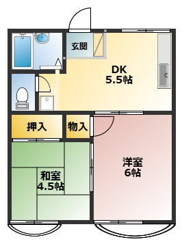 【間取り】 | グローリーハイツ | カップルにおすすめの2DK ！