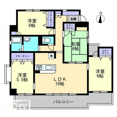 ストーンレイク子の浜Ａ棟の間取り|間取図