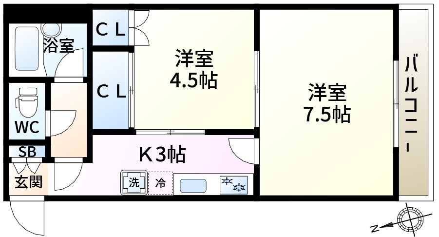 ベルレージュの間取り