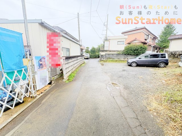 【サンスターホーム】羽村市羽加美3丁目　未来エコ住宅新築1号棟の前面道路含む現地写真